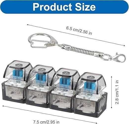 Keyboard Fidget Keychain – Stress Relief Clickable Mini Keyboard