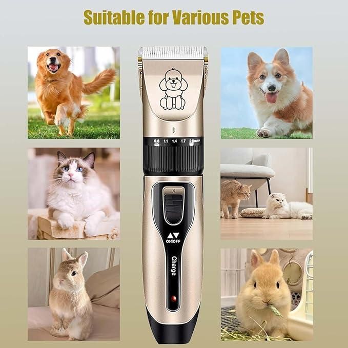 Low Noise Pet Grooming Trimmer – Professional Home Grooming Kit for Dogs & Cats
