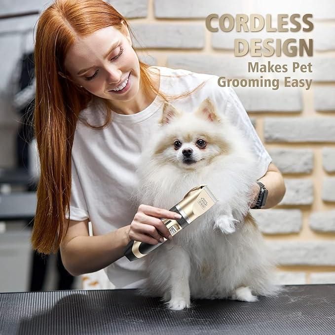 Low Noise Pet Grooming Trimmer – Professional Home Grooming Kit for Dogs & Cats